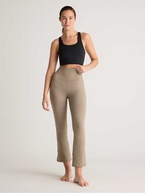 Beyond Yoga Spacedye Retro Cropped Pants Birch Heather-Medium